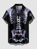 Halloween Costume Skeleton Print Plus Size Matching Hawaii Beach Outfit For Couples -  