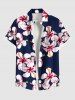 Hibiscus Flower Print Plus Size Matching Hawaii Beach Outfit For Couples -  