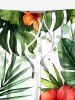 Plus Size Tropical Leaf Hibiscus Flower Print Hawaii Drawstring Beach Shorts For Men -  