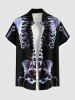 Chemise grande taille à boutons et poches pour homme - Noir XL