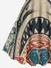 Plus Size Shark Heart Skulls Diver Print Hawaii Tank Dress -  