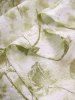 Plus Size Tie Dye Flowers Leaf Print Ruched Cinched Pockets Milkmaid Dress -  