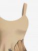 Plus Size Hibiscus Flower Sunset Print Hawaii A Line Tank Dress -  