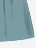 Plus Size Solid Hawaii Drawstring Pockets Beach Shorts For Men -  