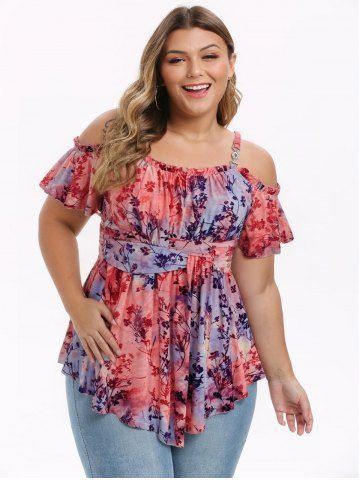 Plus Size Grommets Lace Up Buckles Zipper High Low Midi Dress - CONCORD - 2X | US 18-20
