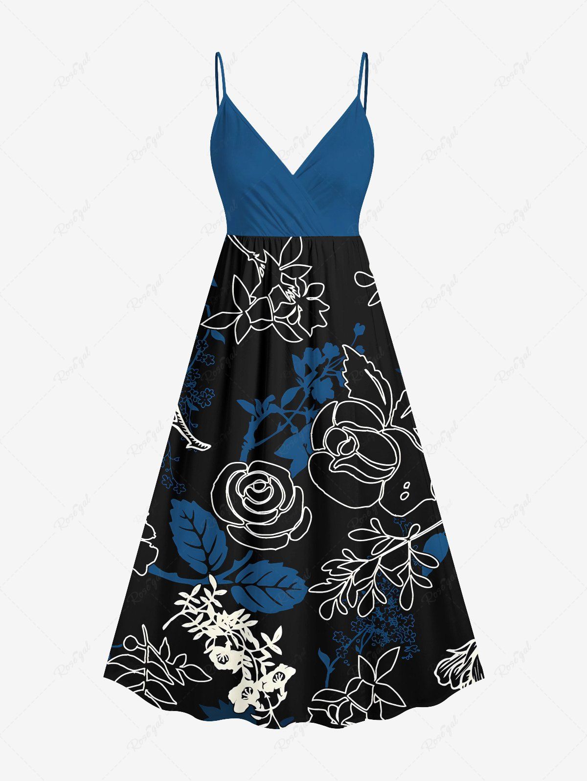 Robe caraco trapèze à imprimé feuilles tropicales et fleurs hawaïennes grande taille Noir 6X
