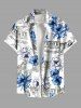 Tenue de plage hawaïenne assortie grande taille à imprimé floral pour couple - Blanc 