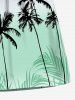 Coconut Tree Ombre Colorblock Print Plus Size Matching Hawaii Beach Outfit For Couples -  