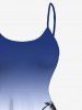 Coconut Tree Ombre Colorblock Print Plus Size Matching Hawaii Beach Outfit For Couples -  