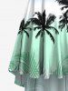 Coconut Tree Ombre Colorblock Print Plus Size Matching Hawaii Beach Outfit For Couples -  