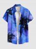 Coconut Tree Tropical Leaf Tie Dye Ombre Print Plus Size Matching Hawaii Beach Outfit For Couples -  