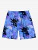Coconut Tree Tropical Leaf Tie Dye Ombre Print Plus Size Matching Hawaii Beach Outfit For Couples -  