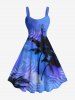 Coconut Tree Tropical Leaf Tie Dye Ombre Print Plus Size Matching Hawaii Beach Outfit For Couples -  