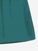 Plus Size Solid Color Pocket Drawstring Beach Shorts For Men -  