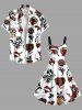 Plus Size Skull Flower Heart Snake Cherry Print A Line Tank Dress -  