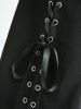 Plus Size Lace Up Pockets Ruffles Flare Pants -  