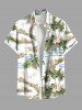 Coconut Tree Flowers Leaf Tropical Print Plus Size Matching Hawaii Beach Outfit For Couples -  