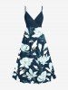 Flowers Leaf Print Plus Size Matching Hawaii Beach Outfit For Couples -  