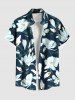 Flowers Leaf Print Plus Size Matching Hawaii Beach Outfit For Couples -  