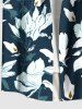 Plus Size Flowers Leaf Print Buttons Pocket Hawaii Shirt For Men -  