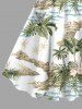 Plus Size Coconut Tree Flowers Leaf Tropical Print Hawaii Tank Dress -  