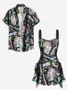 Colorful Ombre Skull Skeleton Bone Galaxy Print Halloween Costume Lace Up A Line Dress -  