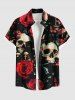 Halloween Costume Skull Rose Flower Leaf Butterfly Mushroom Print Plus Size Matching Outfit For Couples -  