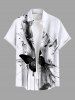Ink Painting Butterfly Music Symbol Print Plus Size Matching Hawaii Beach Outfit For Couples -  