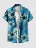 Tropical Leaf Hibiscus Flower Print Plus Size Matching Hawaii Beach Outfit For Couples -  