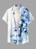 Matching Hawaii Shirt and Romper Plus Size Beach Outfit Flowers Leaf Printed for Couples -  