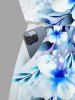Matching Hawaii Shirt and Romper Plus Size Beach Outfit Flowers Leaf Printed for Couples -  
