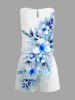 Matching Hawaii Shirt and Romper Plus Size Beach Outfit Flowers Leaf Printed for Couples -  