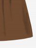 Plus Size Solid Color Drawstring Pockets Beach Shorts For Men -  