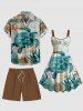 Plus Size Solid Color Drawstring Pockets Beach Shorts For Men -  