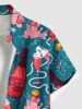 Wine Bottle Sea Print Plus Size Matching Hawaii Beach Outfit For Couples -  