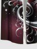 Plus Size Galaxy Floral Leaf Print Buttons Pocket Hawaii Shirt For Men -  