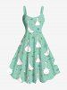 Goose Flowers Dragonfly Wheat Print Plus Size Matching Hawaii Beach Outfit For Couples -  