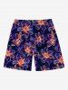 Colorful Ombre Flower Print Plus Size Matching Hawaii Beach Outfit For Couples -  