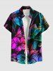 Colorful Ombre Hibiscus Flower Print Plus Size Matching Hawaii Beach Outfit For Couples -  