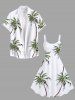Plus Size Coconut Tree Print Hawaii Tank Dress -  