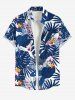 Tropical Leaf Flowers Print Plus Size Matching Hawaii Beach Outfit For Couples -  