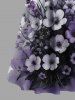 Tenue de plage hawaïenne assortie grande taille à imprimé floral et feuilles ombré, idéale pour les couples - Violet clair 