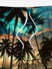 Plus Size Coconut Tree Seascape Print Hawaii Beach Shorts For Men -  