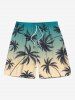 Coconut Tree Ombre Print Plus Size Matching Hawaii Beach Outfit For Couples -  