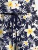 Matching Hawaii Shirt and Romper Plus Size Beach Outfit Tropical Leaf Hibiscus Printed for Couples -  