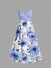 Flowers Leaf Print Plus Size Matching Hawaii Beach Outfit For Couples -  