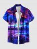 Coconut Tree Colorful Cloud Seascape Print Plus Size Matching Hawaii Beach Outfit For Couples -  