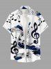 Musical Notation Print Plus Size Matching Hawaii Beach Outfit For Couples -  