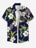 Tropical Leaf Plant Hibiscus Flower Print Plus Size Matching Hawaii Beach Outfit For Couples -  