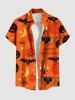 Tenue d'Halloween grande taille assortie pour couples, motif citrouille, chauve-souris, lune, étoile, bougie, araignée - Orange Foncé 